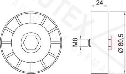 Autex 651870 - Galoppino / Guidacinghia, Cinghia Poly-V autozon.pro