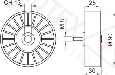 Autex 651352 - Galoppino / Guidacinghia, Cinghia Poly-V autozon.pro