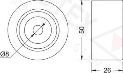 Autex 651302 - Galoppino / Guidacinghia, Cinghia Poly-V autozon.pro