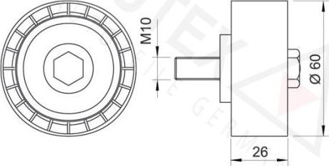 Autex 651243 - Galoppino / Guidacinghia, Cinghia Poly-V autozon.pro