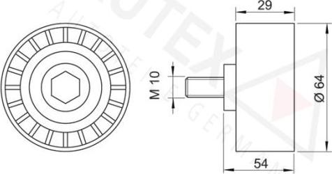 Autex 651276 - Galoppino / Guidacinghia, Cinghia dentata autozon.pro