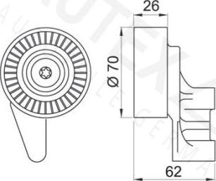 Autex 651722 - Galoppino / Guidacinghia, Cinghia Poly-V autozon.pro