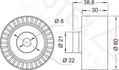 Autex 652043 - Galoppino / Guidacinghia, Cinghia dentata autozon.pro