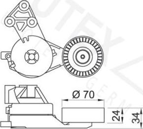 Autex 601086 - Tendicinghia, Cinghia Poly-V autozon.pro