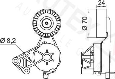 Autex 601862 - Tendicinghia, Cinghia Poly-V autozon.pro