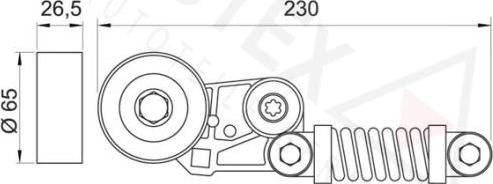 Autex 601867 - Tendicinghia, Cinghia Poly-V autozon.pro