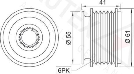 Autex 621015 - Puleggia cinghia, Alternatore autozon.pro