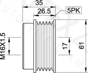 Autex 621012 - Puleggia cinghia, Alternatore autozon.pro