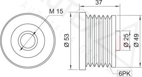 Autex 621889 - Puleggia cinghia, Alternatore autozon.pro