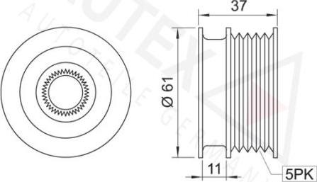 Autex 621233 - Puleggia cinghia, Alternatore autozon.pro