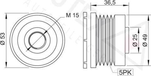 Autex 621733 - Puleggia cinghia, Alternatore autozon.pro