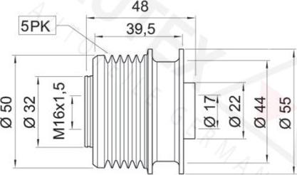 Autex 622050 - Puleggia cinghia, Alternatore autozon.pro