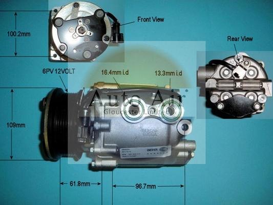 Auto Air Gloucester 14-9662 - Compressore, Climatizzatore autozon.pro