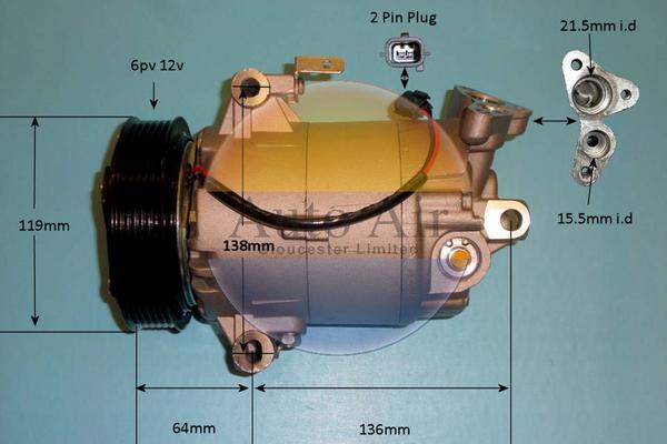 Auto Air Gloucester 14-9154p - Compressore, Climatizzatore autozon.pro