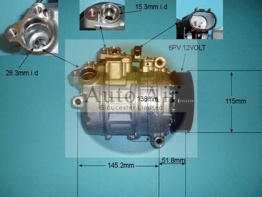 Auto Air Gloucester 14-9151 - Compressore, Climatizzatore autozon.pro