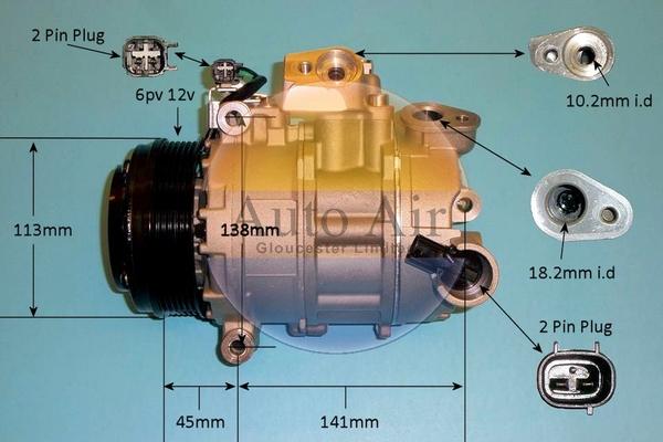 Auto Air Gloucester 14-9796P - Compressore, Climatizzatore autozon.pro