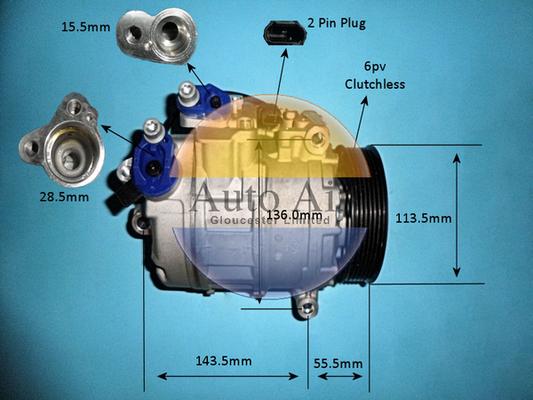 Auto Air Gloucester 149751P - Compressore, Climatizzatore autozon.pro