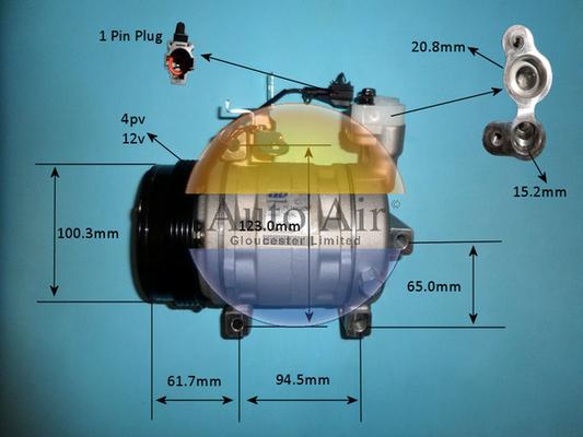 Auto Air Gloucester 14-9761P - Compressore, Climatizzatore autozon.pro