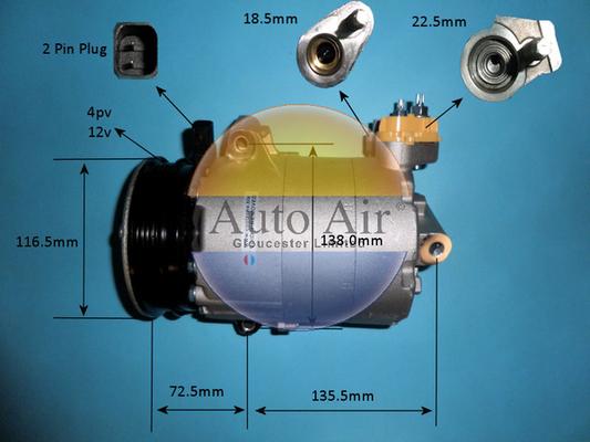 Auto Air Gloucester 14-9787P - Compressore, Climatizzatore autozon.pro