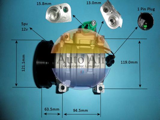 Auto Air Gloucester 14-9774P - Compressore, Climatizzatore autozon.pro