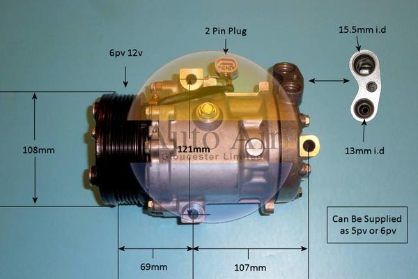 Auto Air Gloucester 14-4396P - Compressore, Climatizzatore autozon.pro