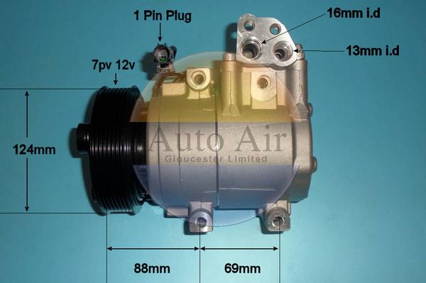 Auto Air Gloucester 14-0413P - Compressore, Climatizzatore autozon.pro