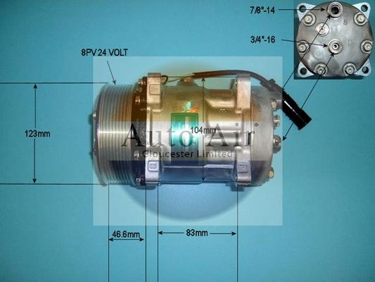 Auto Air Gloucester 14-0043 - Compressore, Climatizzatore autozon.pro