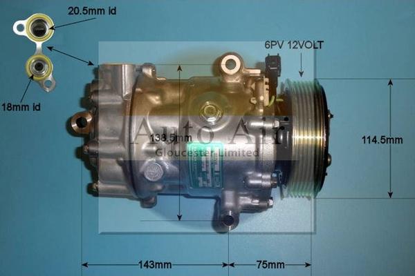 Auto Air Gloucester 14-0057 - Compressore, Climatizzatore autozon.pro