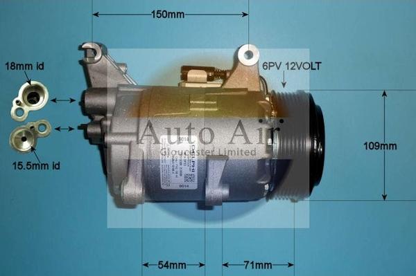 Auto Air Gloucester 14-0007 - Compressore, Climatizzatore autozon.pro