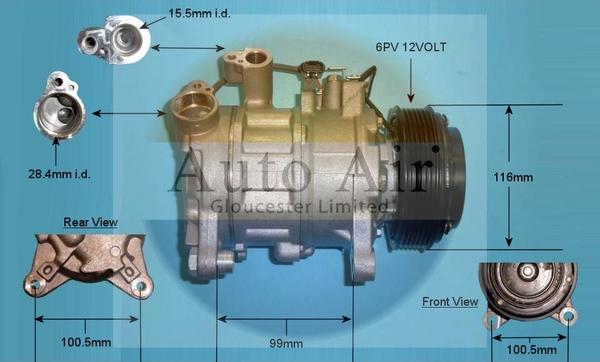 Auto Air Gloucester 14-0089P - Compressore, Climatizzatore autozon.pro