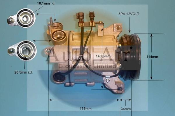 Auto Air Gloucester 14-0075P - Compressore, Climatizzatore autozon.pro