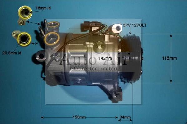 Auto Air Gloucester 14-0075 - Compressore, Climatizzatore autozon.pro