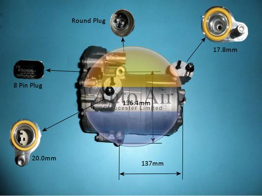 Auto Air Gloucester 14-0805 - Compressore, Climatizzatore autozon.pro