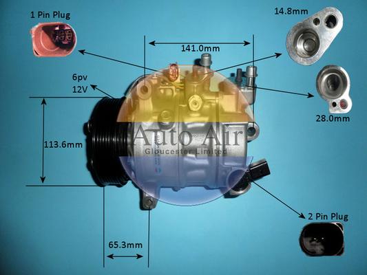 Auto Air Gloucester 14-0813P - Compressore, Climatizzatore autozon.pro