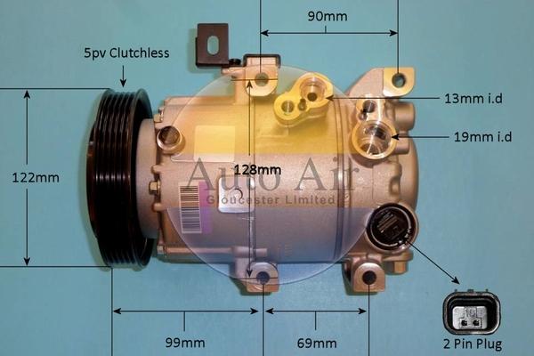 Auto Air Gloucester 14-0354 - Compressore, Climatizzatore autozon.pro