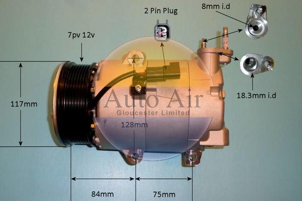 Auto Air Gloucester 14-0356P - Compressore, Climatizzatore autozon.pro