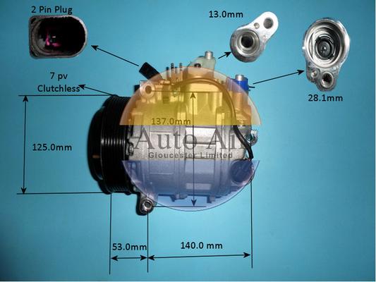 Auto Air Gloucester 14-0351P - Compressore, Climatizzatore autozon.pro