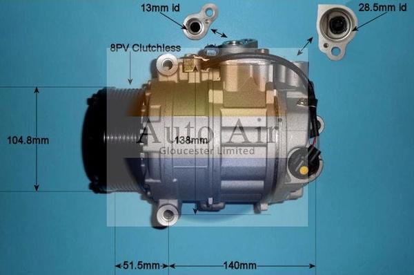 Auto Air Gloucester 14-0306P - Compressore, Climatizzatore autozon.pro