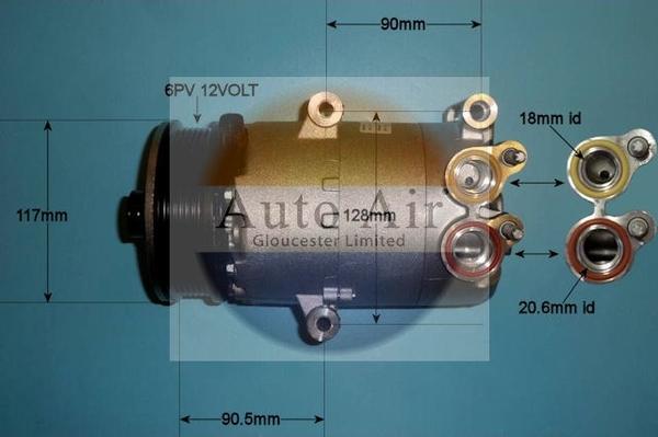 Auto Air Gloucester 14-0326 - Compressore, Climatizzatore autozon.pro