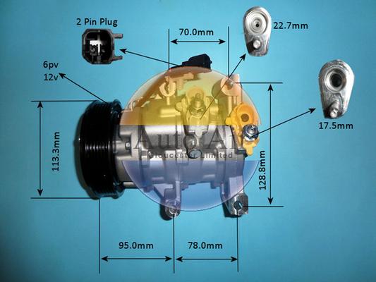 Auto Air Gloucester 14-0276P - Compressore, Climatizzatore autozon.pro