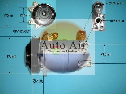 Auto Air Gloucester 14-1454 - Compressore, Climatizzatore autozon.pro