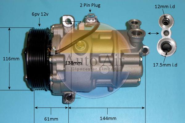 Auto Air Gloucester 14-1466P - Compressore, Climatizzatore autozon.pro