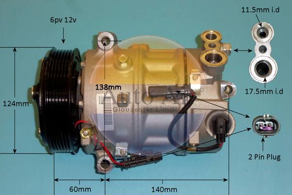 Auto Air Gloucester 14-1664R - Compressore, Climatizzatore autozon.pro