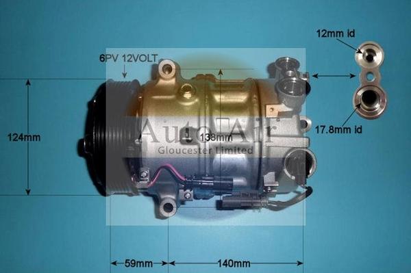 Auto Air Gloucester 14-1664 - Compressore, Climatizzatore autozon.pro