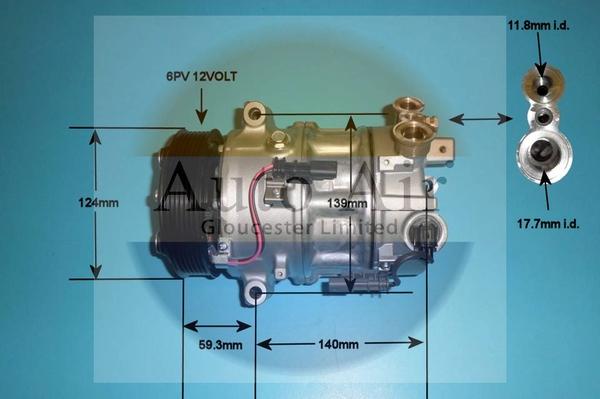 Auto Air Gloucester 14-1662 - Compressore, Climatizzatore autozon.pro