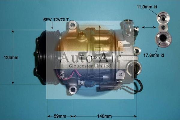 Auto Air Gloucester 14-1608 - Compressore, Climatizzatore autozon.pro