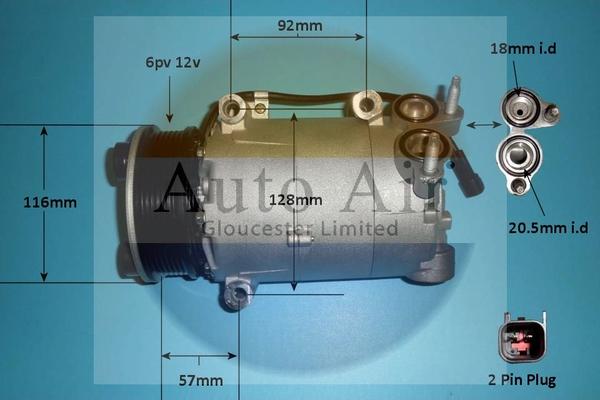 Auto Air Gloucester 14-1046p - Compressore, Climatizzatore autozon.pro