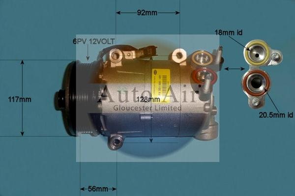 Auto Air Gloucester 14-1046 - Compressore, Climatizzatore autozon.pro