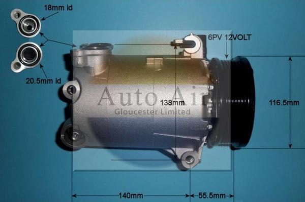 Auto Air Gloucester 14-1048P - Compressore, Climatizzatore autozon.pro