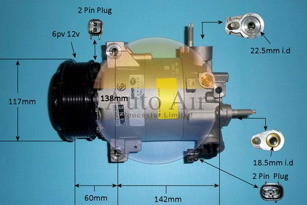 Auto Air Gloucester 14-1059 - Compressore, Climatizzatore autozon.pro